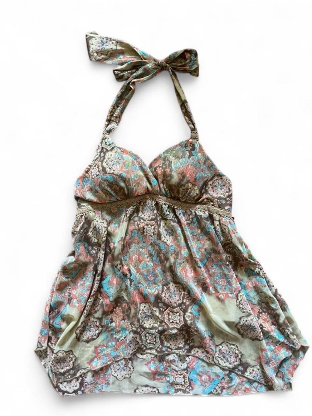 NWT Jordache Paisley Print Halter Top